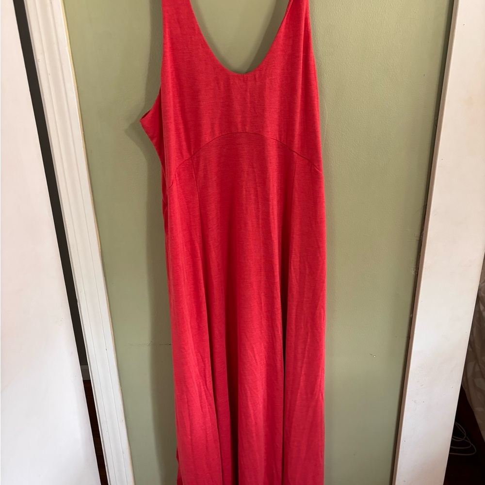 HALARA Bright Red Scoop Neck Active Dress